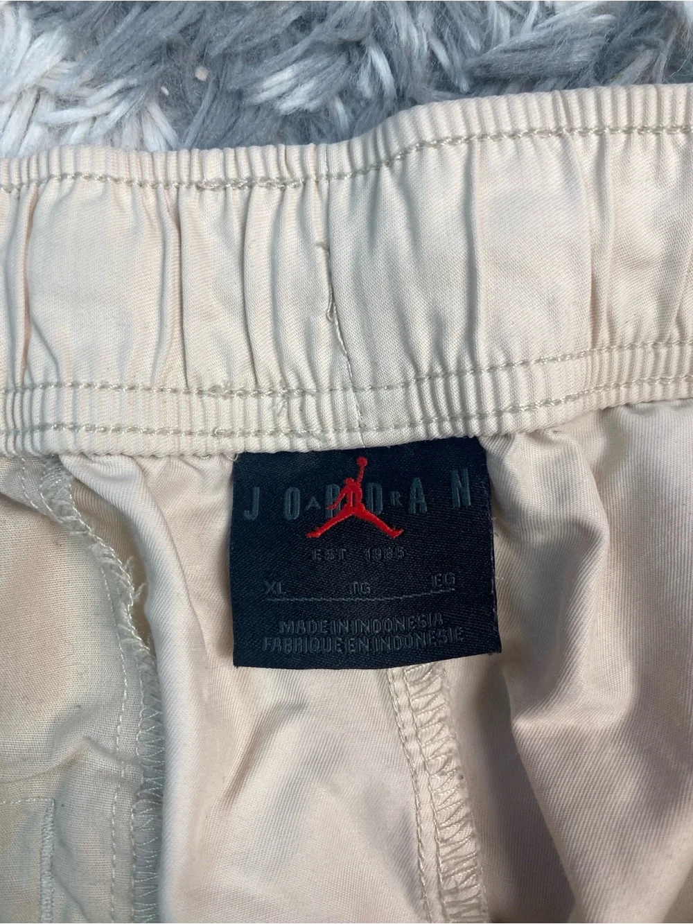 Jordan Mens Shorts XL FN4549 Cotton Essentials Woven Cream Golf Beach